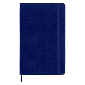 moleskine limited edition velvet notebook, hard cover, large (6" x 9"), ruled/lined, iris purple, 240 pages