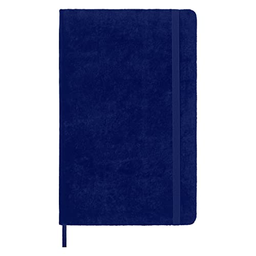 Moleskine Limited Edition Velvet Notebook, Hard Cover, Large (6" x 9"), Ruled/Lined, Iris Purple, 240 Pages