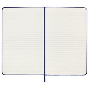 Moleskine Limited Edition Velvet Notebook, Hard Cover, Large (6" x 9"), Ruled/Lined, Iris Purple, 240 Pages