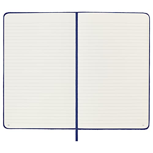 Moleskine Limited Edition Velvet Notebook, Hard Cover, Large (6" x 9"), Ruled/Lined, Iris Purple, 240 Pages