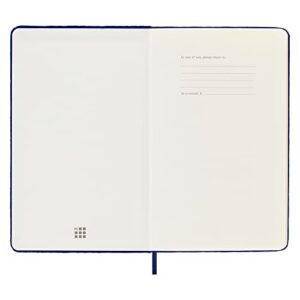 Moleskine Limited Edition Velvet Notebook, Hard Cover, Large (6" x 9"), Ruled/Lined, Iris Purple, 240 Pages