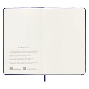 Moleskine Limited Edition Velvet Notebook, Hard Cover, Large (6" x 9"), Ruled/Lined, Iris Purple, 240 Pages