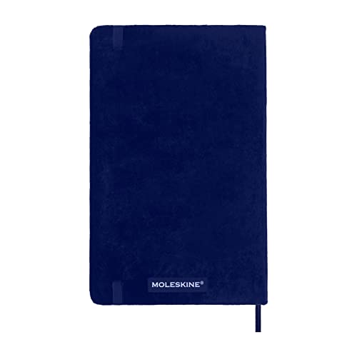 Moleskine Limited Edition Velvet Notebook, Hard Cover, Large (6" x 9"), Ruled/Lined, Iris Purple, 240 Pages