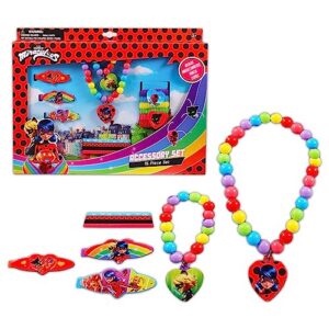 Miraculous Ladybug Hair Accessories Set - Bundle with Miraculous Ladybug Hair Scrunchies, Ponytail Holders, Hair Clips, and More (Toddler Accessories for Girls)