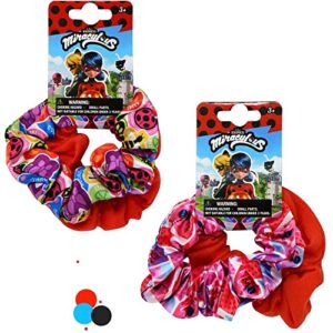 Miraculous Ladybug Hair Accessories Set - Bundle with Miraculous Ladybug Hair Scrunchies, Ponytail Holders, Hair Clips, and More (Toddler Accessories for Girls)