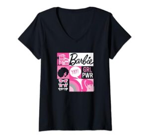 barbie - barbie grl pwr v-neck t-shirt