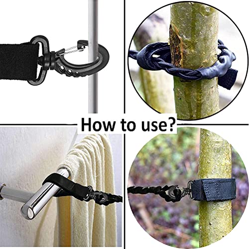 Tri-Braided Cord Clothes Line, Clothes Drying Rope Portable Travel Clothesline for Indoor Outdoor Laundry , Windproof Clothes Line, Hanger for Camping Travel & Home Use - No hanger hook needed