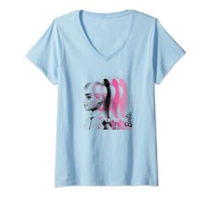 barbie - barbie pink profile v-neck t-shirt