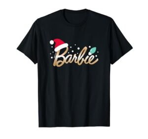 barbie - christmas - logo santa hat t-shirt