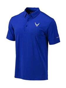 columbia golf men's united states air force logo drive polo (medium) azul