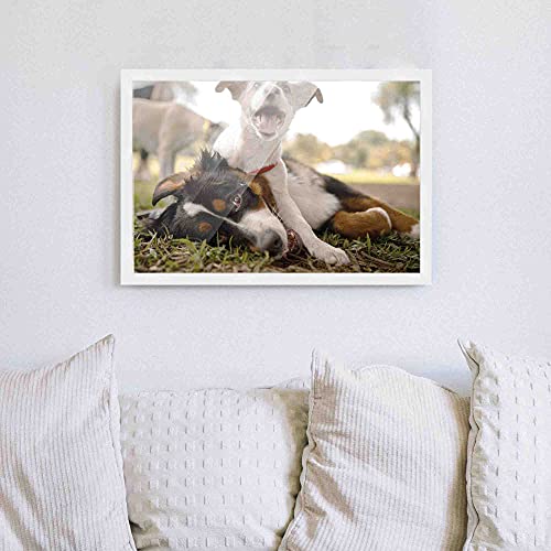 11x15 Frame White Real Wood Picture Frame Width 0.75 Inches | Interior Frame Depth 0.5 Inches | White Mid Century Photo Frame Complete with UV Acrylic, Foam Board Backing & Hanging Hardware