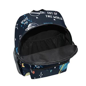 Kids Backpack for boys Space Rocket Planet Toddler Bags Children Preschool Kindergarten Small Chest Strap 3-8 Years Old