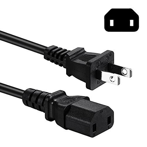 4 Feet Power Cord Compatible with Sony PS4 Pro Playstation 4 Pro Console, Xbox One/Xbox 360 Slim / 360 E Power Supply Brick, Power Cable Replacement