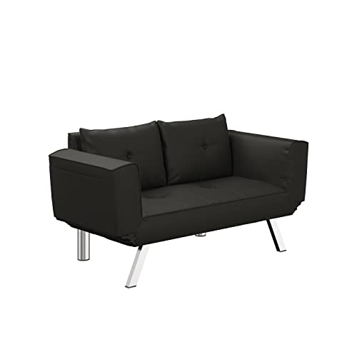 Serta Marin Convertible Sofa, Black
