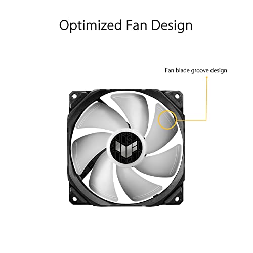 ASUS TUF Gaming LC 240 ARGB All-in-one Liquid CPU Cooler (Aura Sync, Dual TUF 120mm ARGB Radiator Fans with Fan Blade Groove Design)