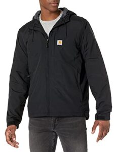 carhartt mens rain defender relaxed fit lightweight jacket work utility outerwear, black, xx-large us