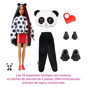 Barbie Cutie Reveal Doll, Panda Plush Costume, 10 Surprises Including Mini Pet & Color Change