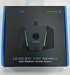 leadjoy VX2 AimBox Game Console Keyboard and Mouse Adapter, Wired Connection Converter with 3.5mm Studio Jack, Compatible with Switch, Xbox Series X, Xbox One, PS4, PS5