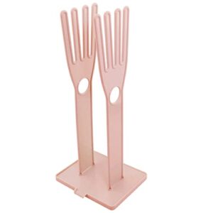 dghaop pink color gloves stand 15x12x34cm kitchen multifunctional rubber gloves drain rack towel storage holder drying stand creative kitchen tool