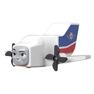 replacement part for thomas and friends wooden train set - fxt66 ~ wood big world adventures ~ replacement wooden airplane, white, red, blue