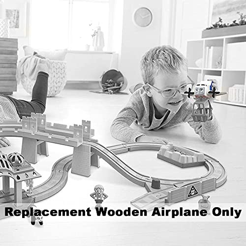 Replacement Part for Thomas and Friends Wooden Train Set - FXT66 ~ Wood Big World Adventures ~ Replacement Wooden Airplane, White, Red, Blue