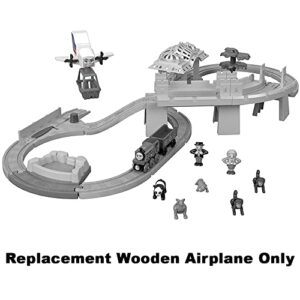 Replacement Part for Thomas and Friends Wooden Train Set - FXT66 ~ Wood Big World Adventures ~ Replacement Wooden Airplane, White, Red, Blue