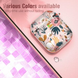 Maxjoy for AirPods Case Cover, Flower AirPod Case Hard Protective Shockproof Cute Air Pod 2 Case for Women Men with Keychain Clip for AirPod 2nd 1st Generation Charging Case 2&1, Floral