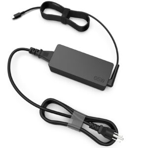 universal 65w 45w usb c laptop charger-replacement for lenovo thinkpad/yoga/chromebook,hp acer asus samsung mac book pro dell chromebook latitude xps 13 series,fast type c ac adapter power cord supply