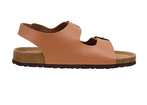 CUSHIONAIRE Men's Leland Cork footbed Sandal with +Comfort, Tan Nappa 11