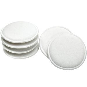 viking cotton terry cloth applicator pads, car wax applicator, 5 inch diameter, white, 6 pack