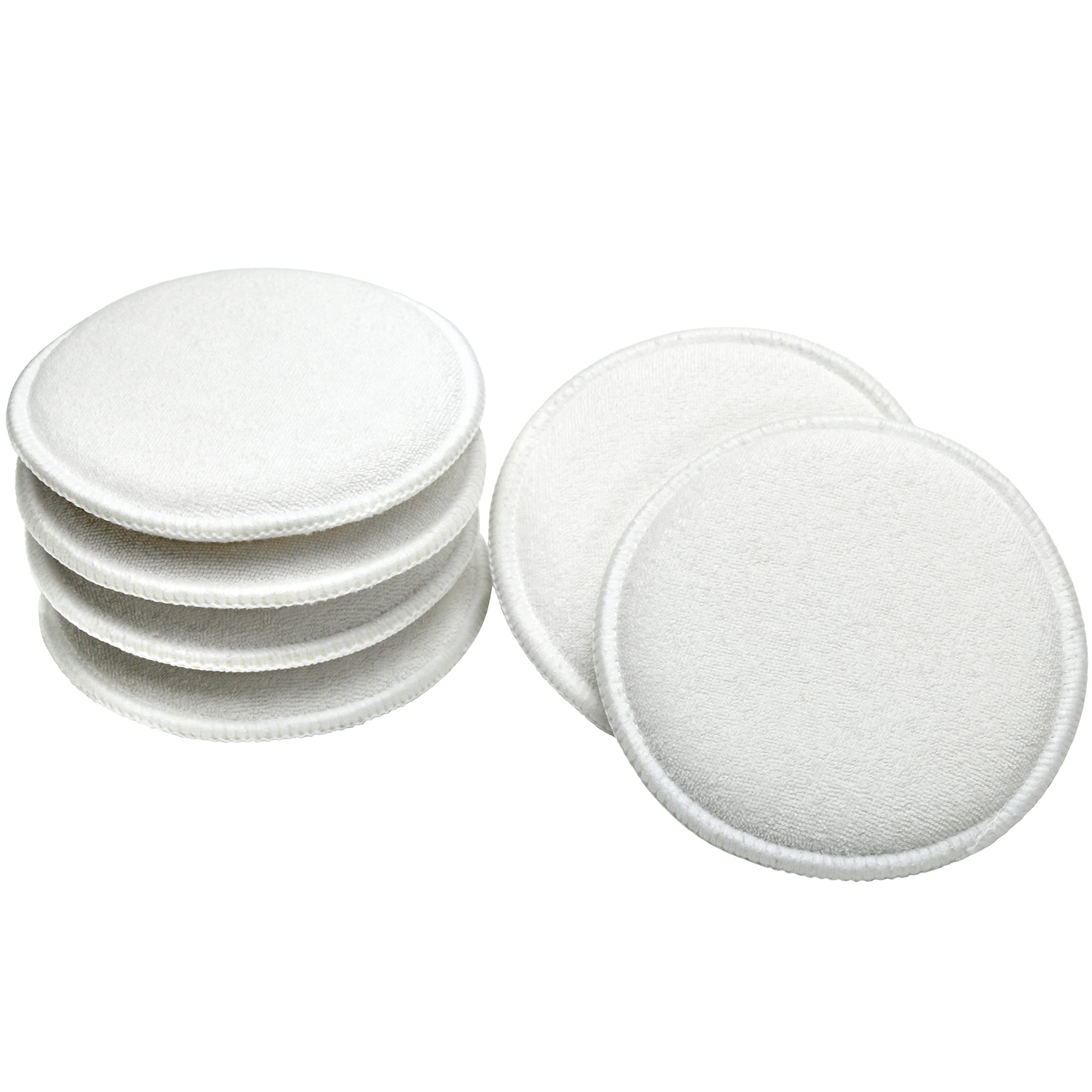 VIKING Cotton Terry Cloth Applicator Pads, Car Wax Applicator, 5 Inch Diameter, White, 6 Pack