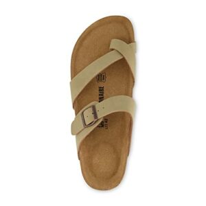 CUSHIONAIRE Men's Luna-M Cork footbed Sandal with +Comfort, Taupe Nubuck 11