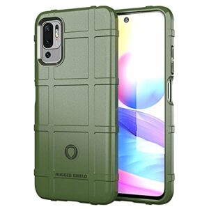 dinglijia designed for redmi note 10 5g case, military grade shockproof protection, drop-tested cover and camera lens protection shiled phone case for redmi note 10 5g hd green