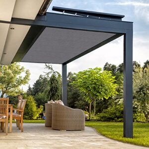 VICLLAX Shade Fabric Sun Shade Cloth Privacy Screen with Grommets for Patio Garden Pergola Cover Canopy 8x12 FT, Grey