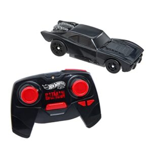 Hot Wheels Rc Batmobile From the Batman Movie in 1:64 Scale, Remote-Control Toy Car, Works On & Off Track