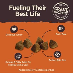 Wellness CORE Soft Tiny Trainers (Previously Petite Treats), Natural Grain-Free Dog Treats for Training, Made with Real Meat, No Artificial Flavors (Turkey & Pomegranate, 6 Ounce Bag)