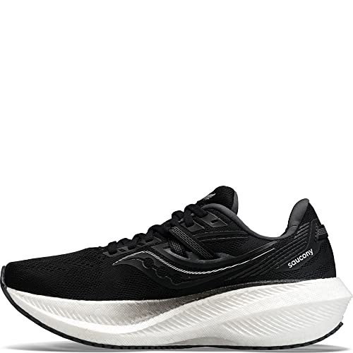 Saucony Women's Triumph 20 Running Shoe, Black/White, 8.5