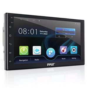 pyleusa double din car stereo receiver - 7 inch 1080p hd touch screen bluetooth car radio audio receiver r - wifi/gps/am/fm radio, mirror link for android iphone