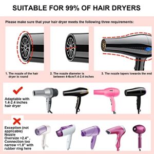 BestTrendy Diffuser Hair Dryer Attachment - Universal Hair Dryer Diffuser Adaptable for Blow Dryers with 1.4 Inch to 2.4 Inch Diameter Nozzle for Curly Hair, Professional Salon Tool Gifts for Women