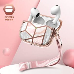 i-Blason Cosmo Series Case Designed for Airpods 3rd Generation Case, 360° Protective Stylish Airpod Case 3rd Generation Cover Compatible with Airpods 3 Case 2021 (Marble)