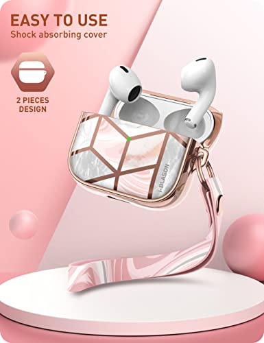 i-Blason Cosmo Series Case Designed for Airpods 3rd Generation Case, 360° Protective Stylish Airpod Case 3rd Generation Cover Compatible with Airpods 3 Case 2021 (Marble)