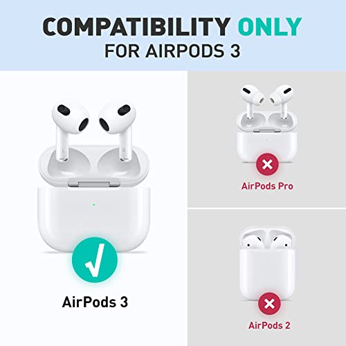 i-Blason Cosmo Series Case Designed for Airpods 3rd Generation Case, 360° Protective Stylish Airpod Case 3rd Generation Cover Compatible with Airpods 3 Case 2021 (Marble)