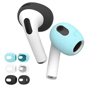 [fit in the case] 3 pairs auyuiiy upgrade ear covers silicone tips sport grip accessories compatible with apple airpods 3