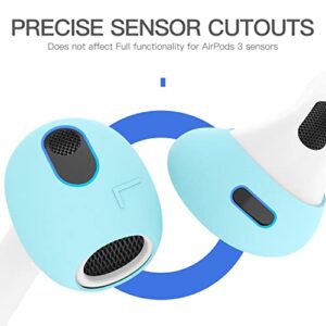 [Fit in The case] 3 Pairs Auyuiiy Upgrade Ear Covers Silicone Tips Sport Grip Accessories Compatible with Apple AirPods 3