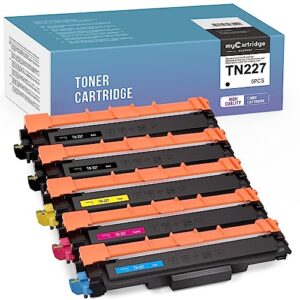 mycartridge suprint tn227 high yield toner cartridge replacement for brother tn227 tn-227 tn227bk use with hl-l3270cdw hl-l3210cw hl-l3290cdw mfc-l3770cdw mfc-l3710cdw toner printer 5 pack tn227bk