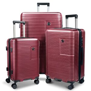 jzrsuitcase 3 peice luggage set, pc+abs suitcase hardshell with spinner wheels tsa lock for travel, 20/24/28 inch.