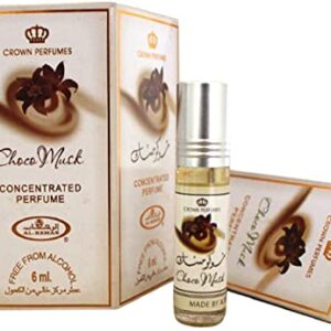 Al-Rehab Choco Musk Attar 6ml (Pack Of 6) Alcohol Free Long Lasting Perfume