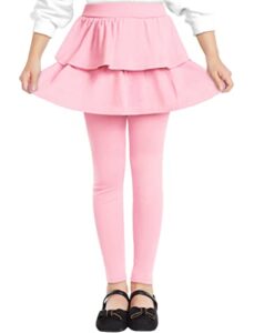 witwot girls leggings with skirt toddler tutu pants tights 5-6 years pink