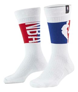 nike elite nba “75th anniversary” limited edition men’s crew socks (x-large (men's 12-15), white/red/blue)
