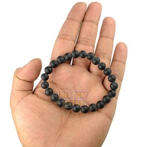 Neelam Ratna Charged Activated Energized Shaligram Bracelet Natural Crystal Healing Gemstone Bracelet Yoga Meditation for Men & Women | Size 8 mm